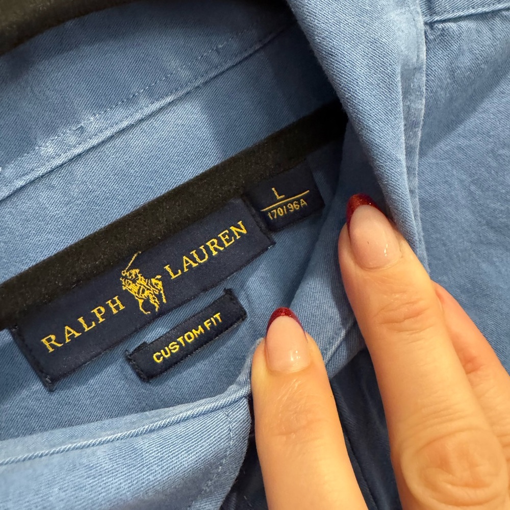Y2K Ralph Lauren Custom Coneflower Blue Button-Down - Picture 3 of 4